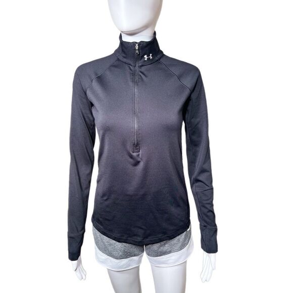 UA Coldgear 1/2 Zip Warm Up Jacket - Picture 3 of 10